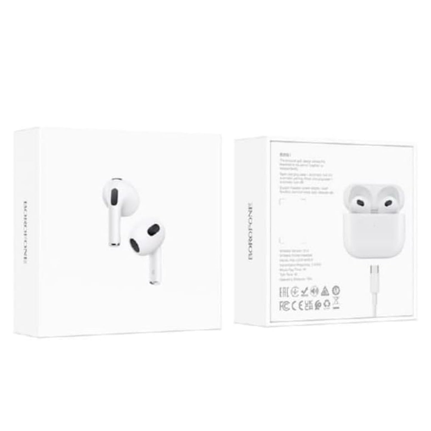 Borofone BW81 TWS Wireless Earbuds | Bluetooth 5.4 | Touch Controls | Type-C Charging