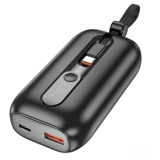 BOROFONE 10000mAh Power Bank – Fast Charging with Built-in Cables & LED Display