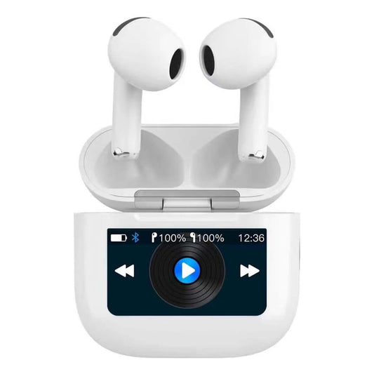 MODIO DL02 Bluetooth Earbuds, LED Power Display, Bass Stereo, in-Ear Noise Cancelling Mic