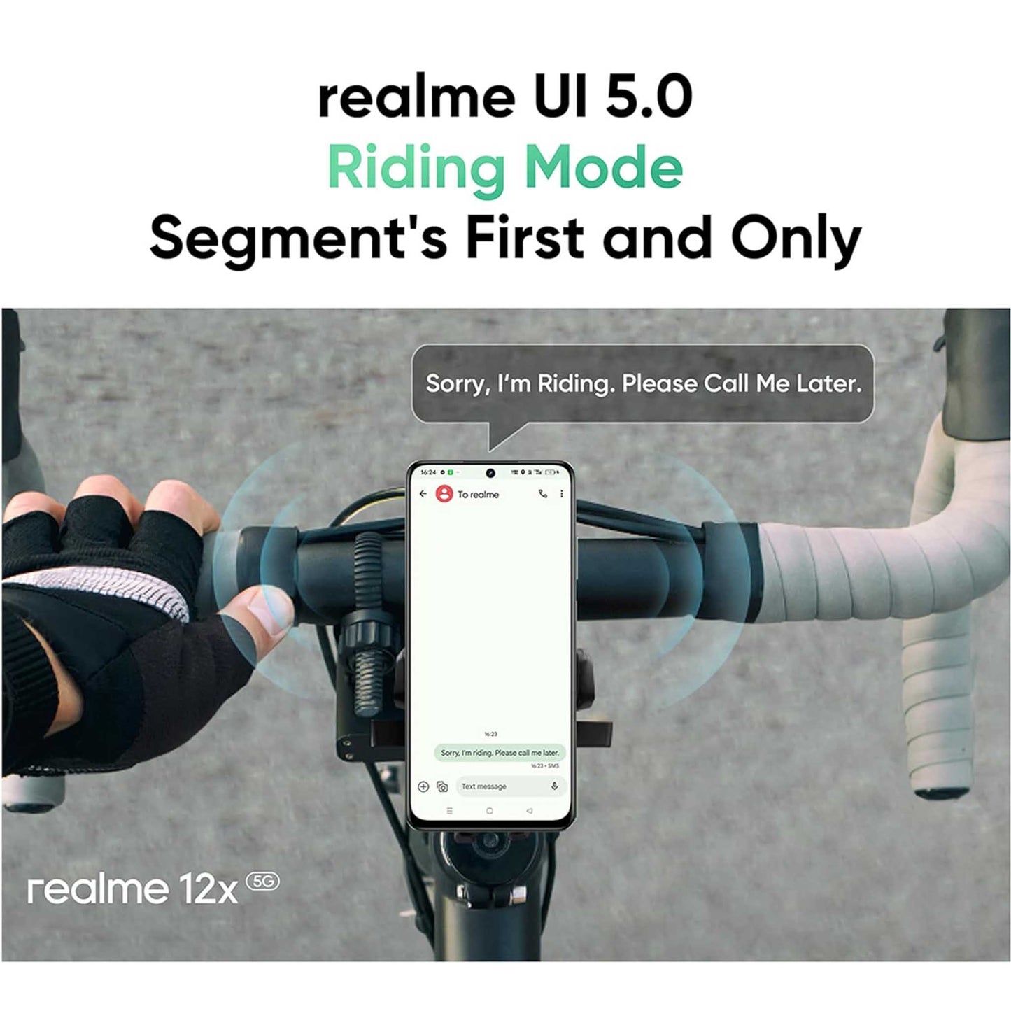 Realme 12X 5G (8GB RAM + 256GB ROM) - Glowing Black