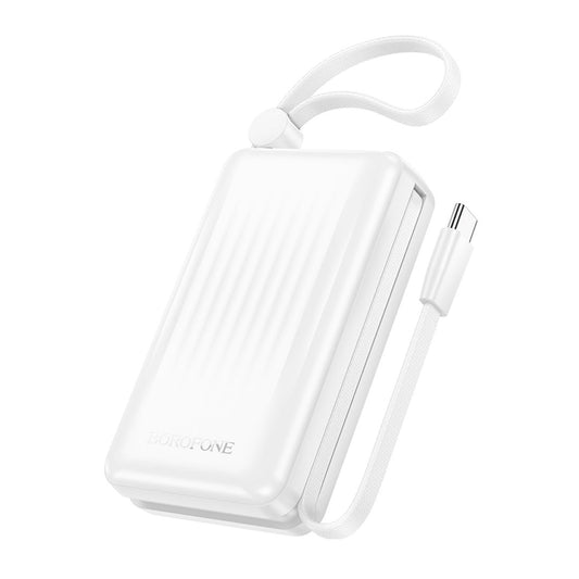 BOROFONE BJ70 Power Bank 10000mAh PD 20W Fast Charging with Built-in Type-C & Lightning Cables