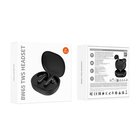 Borofone BW65 TWS Wireless Earbuds | Bluetooth 5.4 | Touch Control